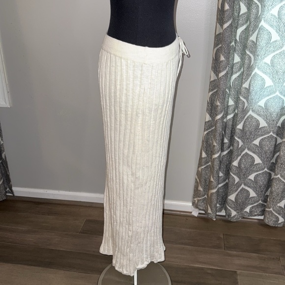 Free People Beach Lightweight Rib Knit Drawstring Skirt SZ Small - Picture 8 of 12